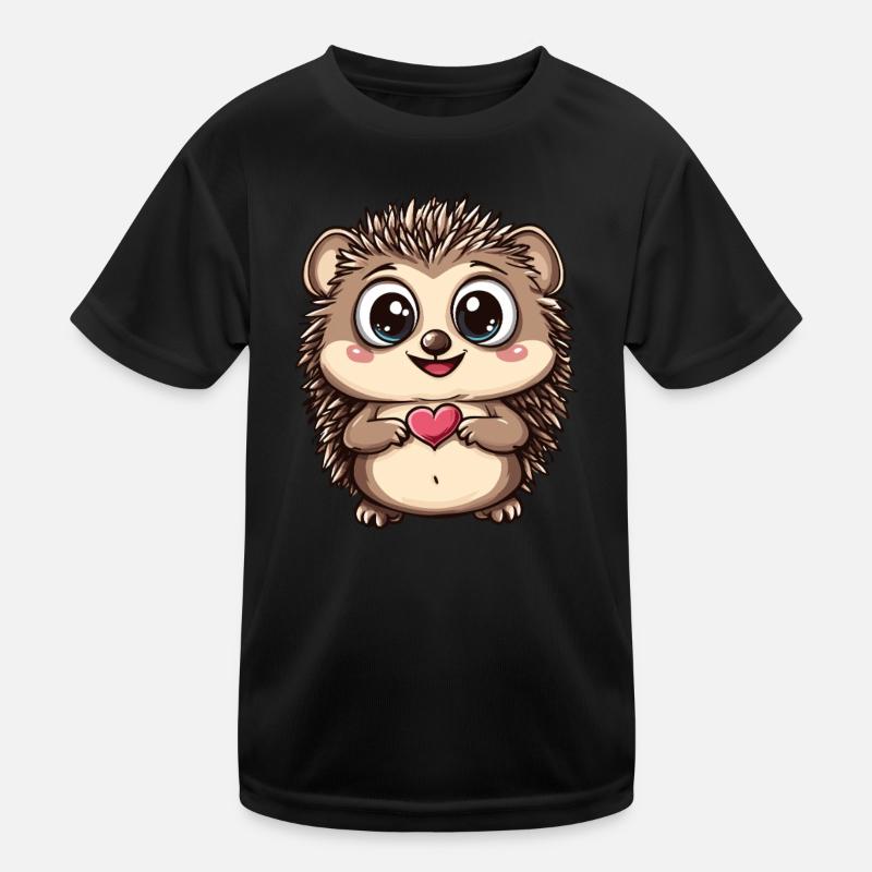 Igel mit Herz Kinder Funktions-T-Shirt