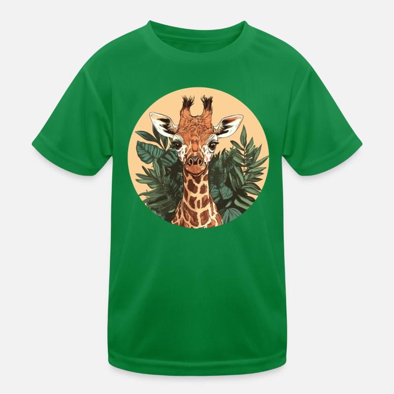 Giraffe im Dschungel Kinder Funktions-T-Shirt