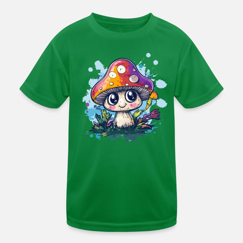 Magic mushroom in the enchanted forest Kids Functional T-Shirt