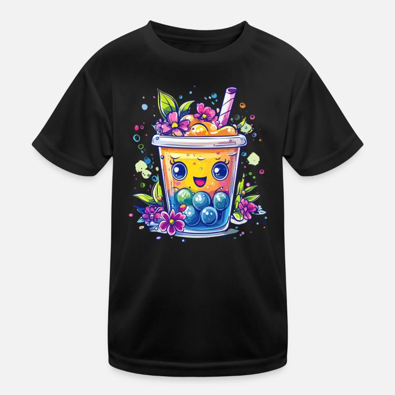 Fruchtiger Bubble Tea Kinder Funktions-T-Shirt