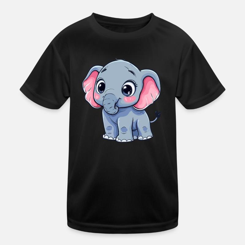 Éléphant aux grands yeux T-shirt sport Enfant