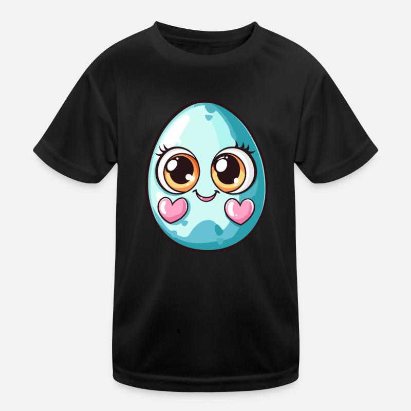 Cute Blue Spotted Egg Kids Functional T-Shirt