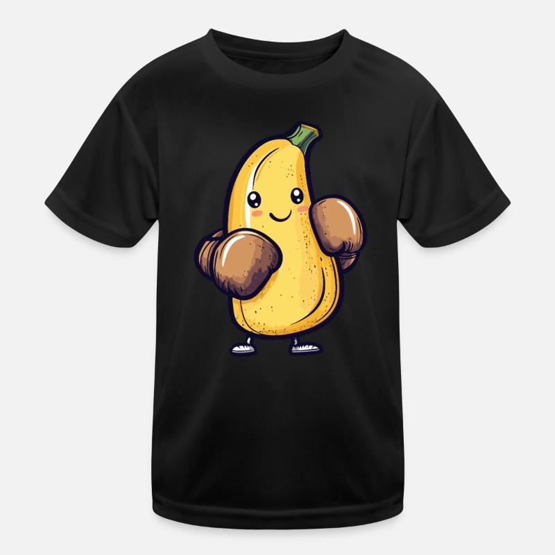Boxende Banane Kinder Funktions-T-Shirt
