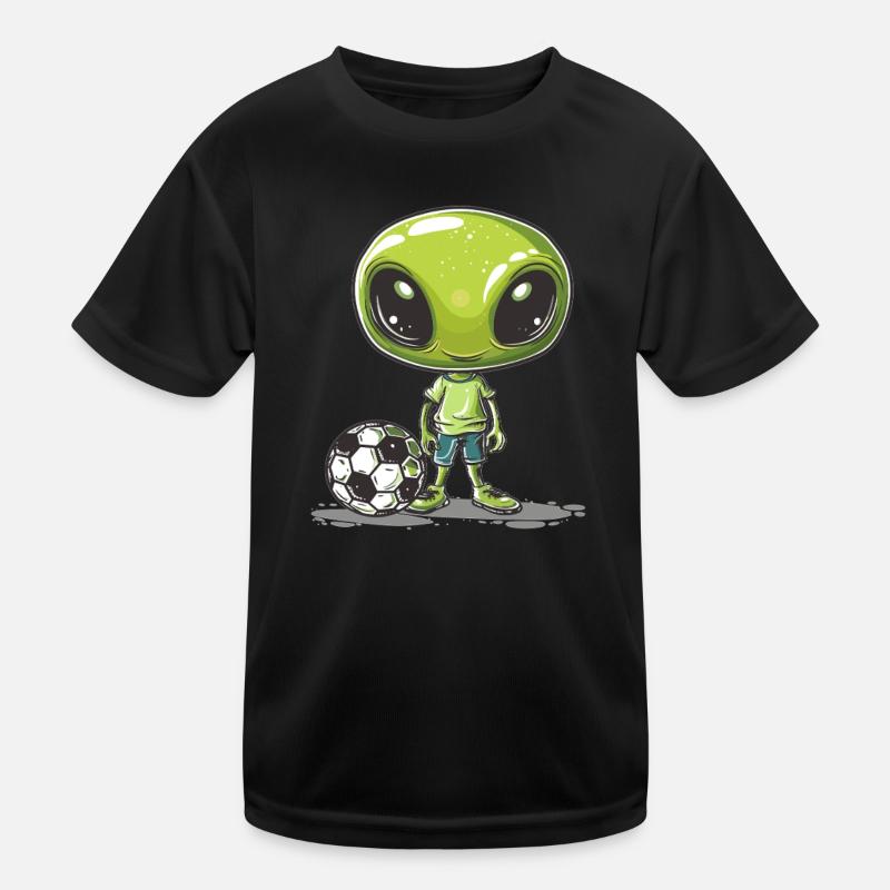 Fußball Alien Kumpel Kinder Funktions-T-Shirt