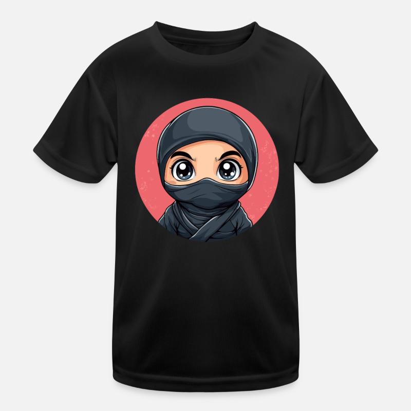 Ninja with big eyes Kids Functional T-Shirt