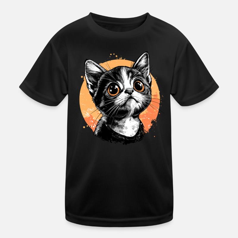 Kätzchen im Sonnenkreis Kinder Funktions-T-Shirt