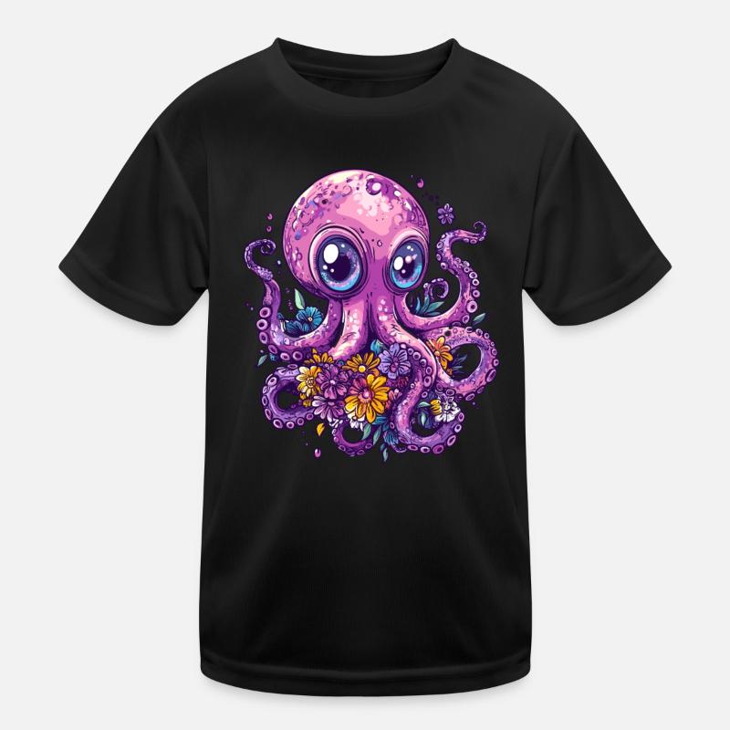 Pieuvre avec des fleurs T-shirt sport Enfant