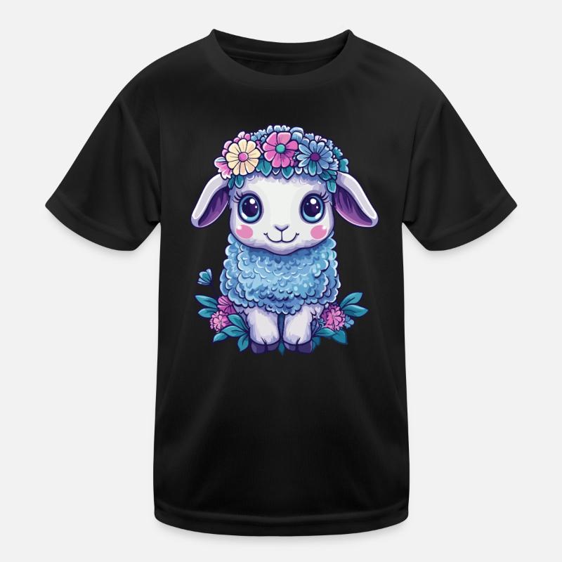 Mouton avec des fleurs T-shirt sport Enfant