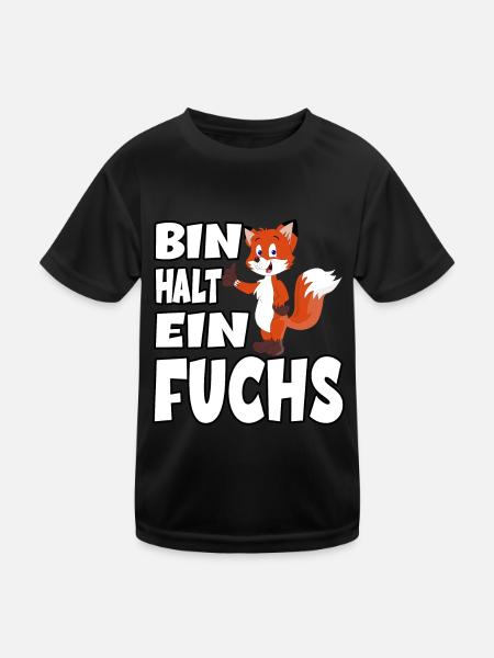 Ich Bin Halt Ein Fuchs für einen Fuchsliebhaber - Kinder Funktions-T-Shirt - Schwarz