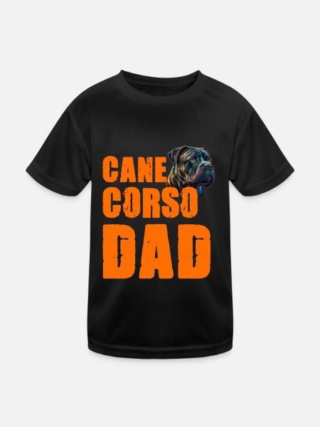 Cane Corso Dad für einen Cane Corso Hundehalter - Kinder Funktions-T-Shirt - Schwarz