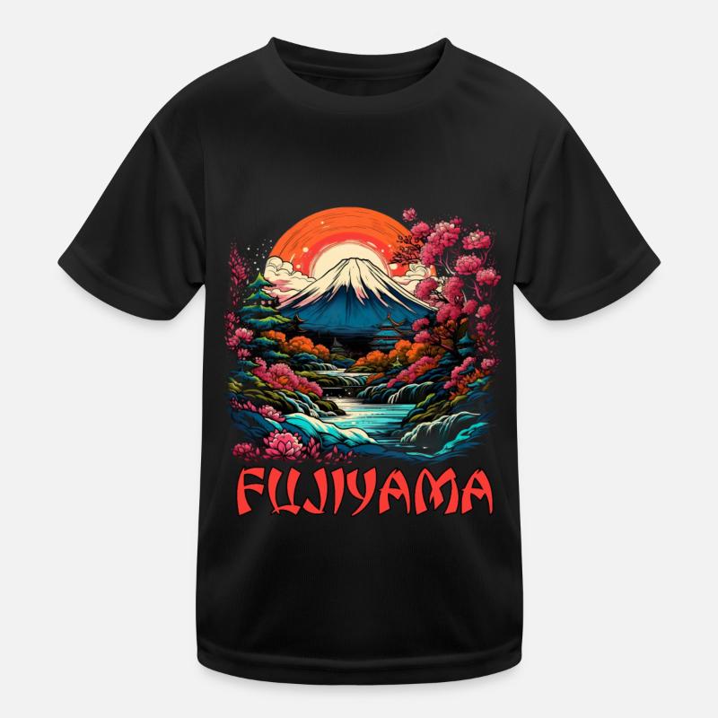 Fujiyama Fuji für einen Japaner oder Japan - Kinder Funktions-T-Shirt - Schwarz