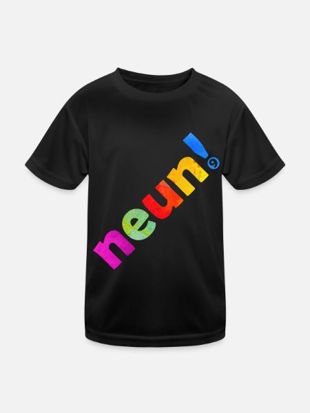 NEUN 9 JAHRE 9. GEBURTSTAG - Kinder Funktions-T-Shirt - Schwarz