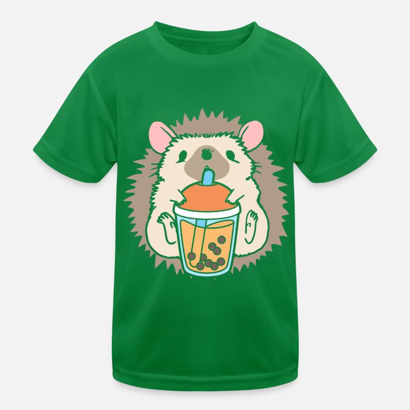 Bubble Milk Tea Hérisson Boire du thé Boba T-shirt sport Enfant