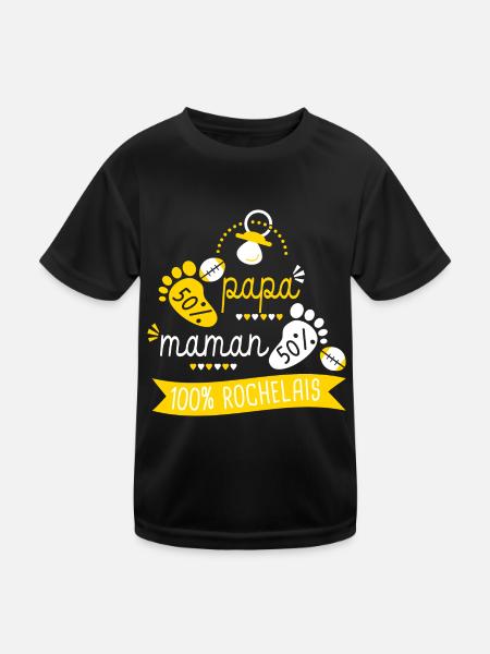 Rugby bébé supporter Rugby La Rochelle Rochelais - T-shirt sport Enfant - noir - Devant