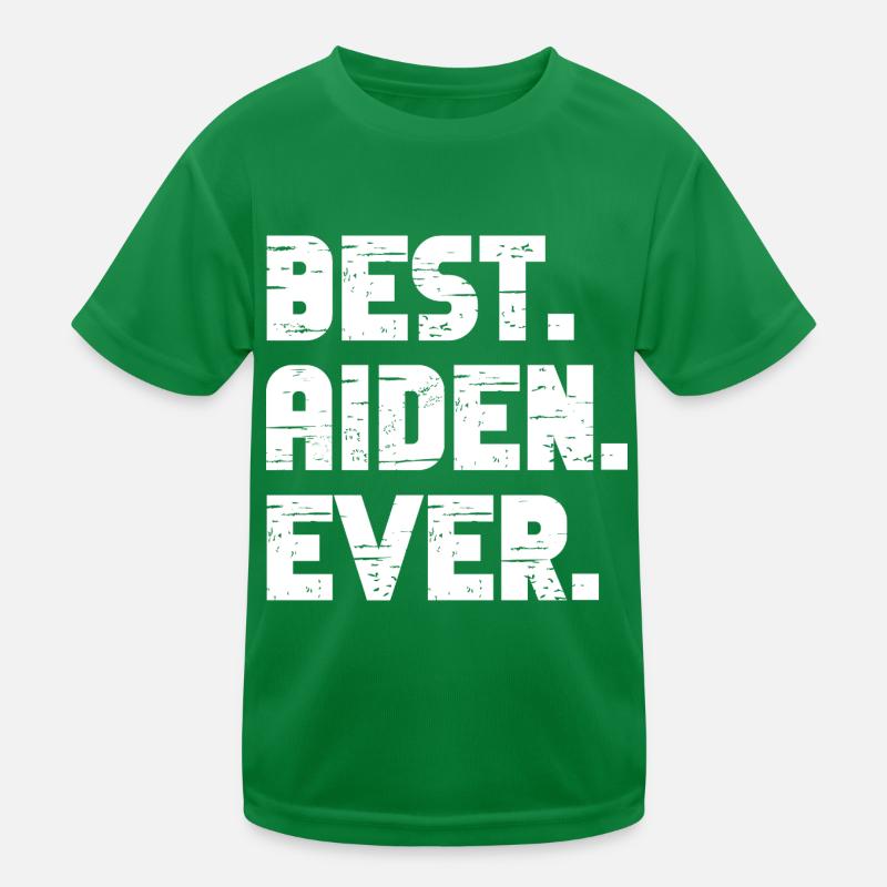 Best Aiden Ever Retro Geschenk Spruch Geburtstag Kinder Funktions-T-Shirt