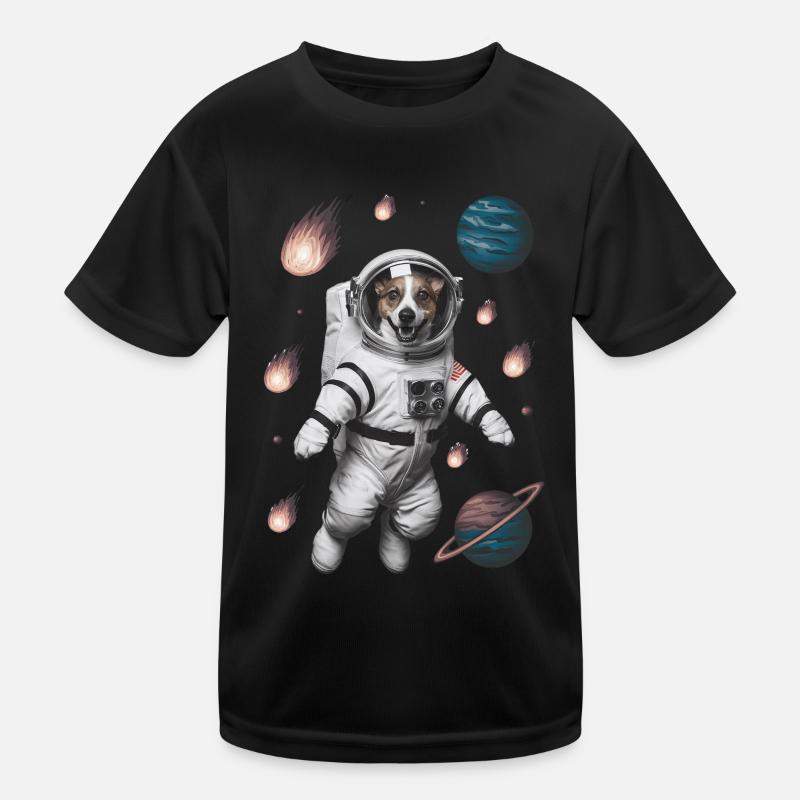 Abenteuer Weltraum Hund Kinder Funktions-T-Shirt