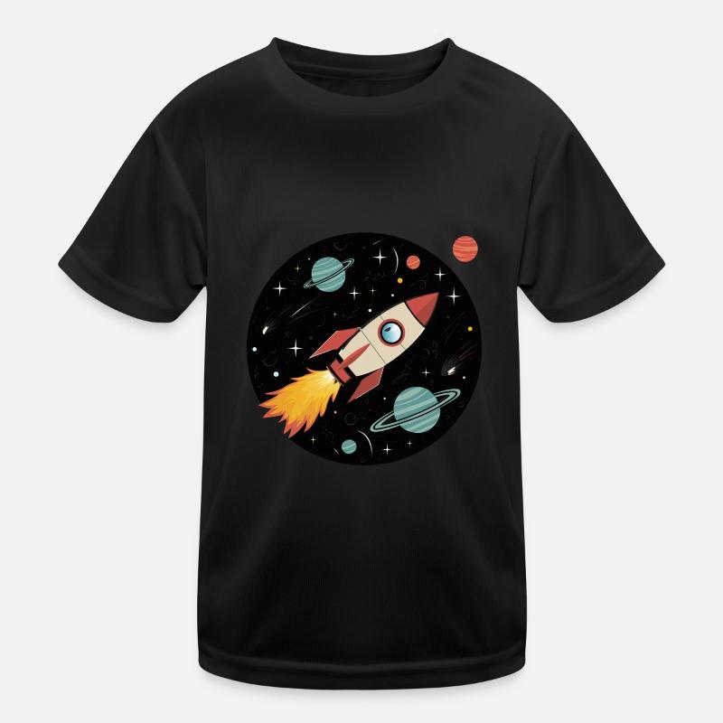 Entdecke Das Unendliche Weltraumabenteuer Kinder Funktions-T-Shirt