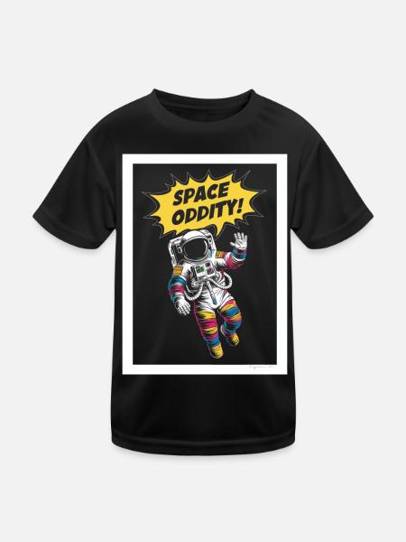 Space Oddity Space Adventure - Kids Functional T-Shirt - black - Front