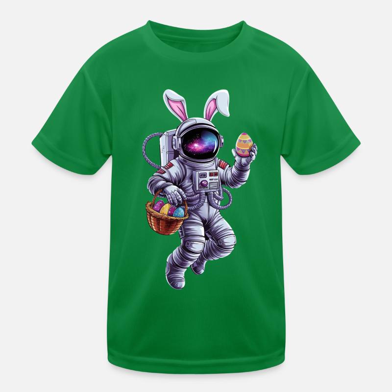 Lapin de Pâques astronaute dans l’aventure spatiale T-shirt sport Enfant