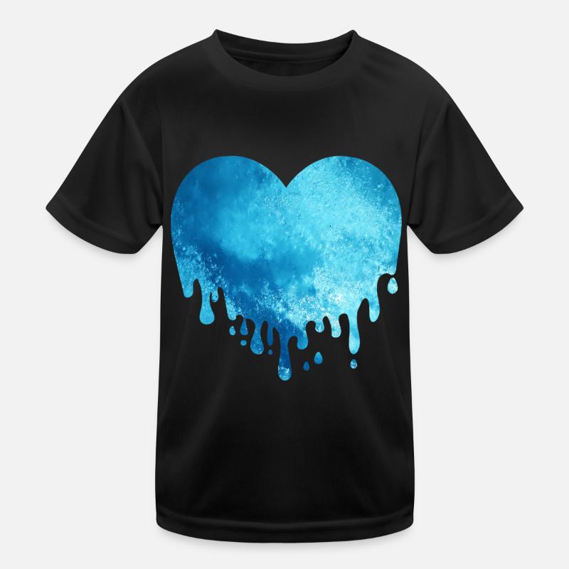 Schmelzendes Eis Gletscher Herz Kinder Funktions-T-Shirt