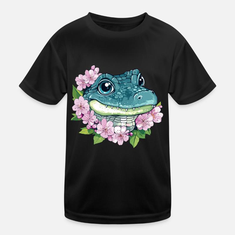 Fleur de cerisier crocodile T-shirt sport Enfant