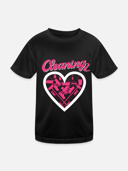 Haushälterin Zimmermädchen Putzfrau - Kinder Funktions-T-Shirt - Schwarz - Vorne
