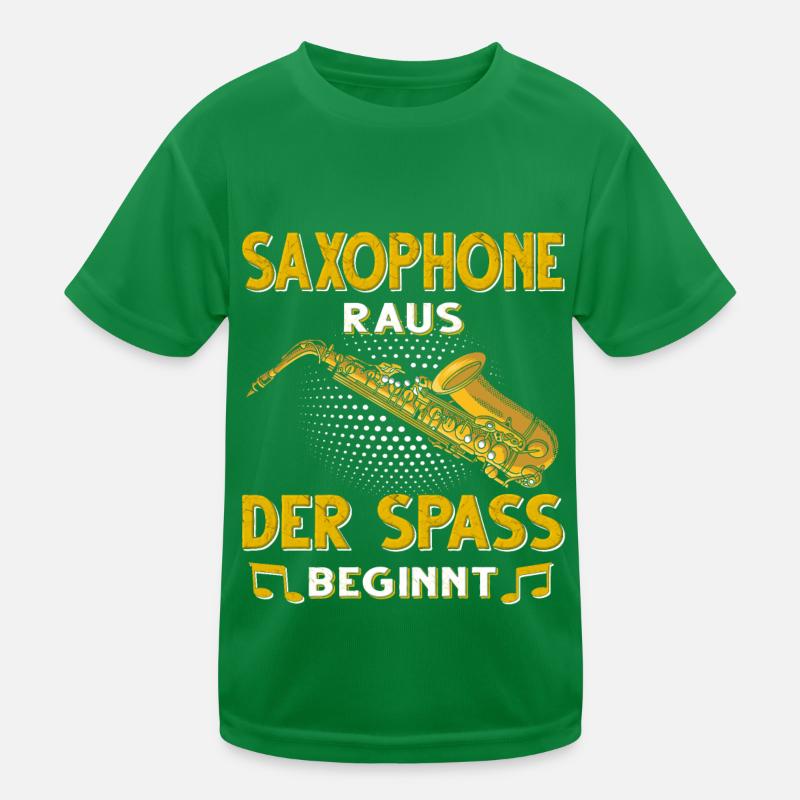 Saxophon. Kinder Funktions-T-Shirt