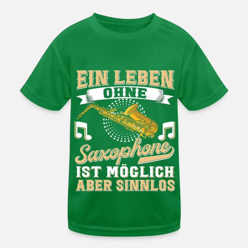 Saxophon. Kinder Funktions-T-Shirt