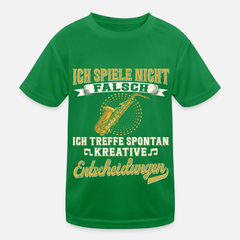 Saxophon. Kinder Funktions-T-Shirt