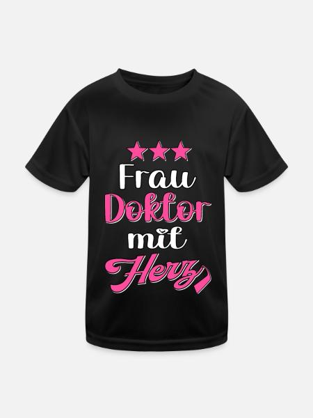 Doktortitel Dissertation Doktorand Doktorgrad - Kinder Funktions-T-Shirt - Schwarz - Vorne