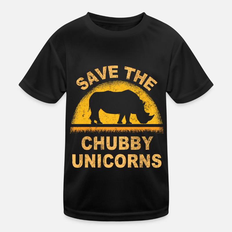 save the chubby uniicorns Kids Functional T-Shirt