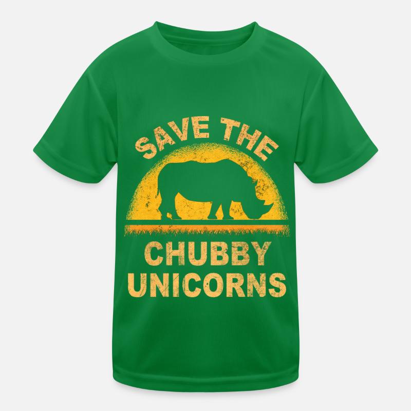 save the chubby uniicorns Kids Functional T-Shirt