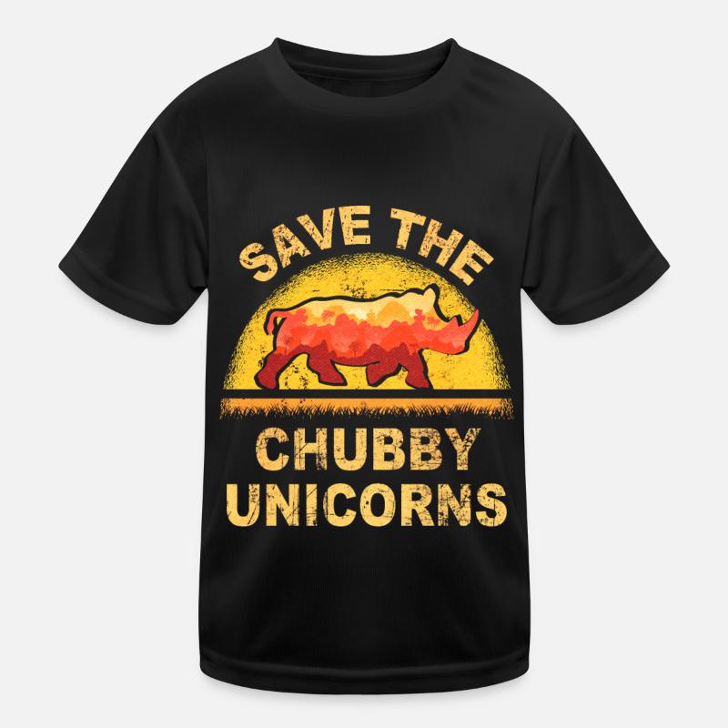 save the chubby uniicorns Kids Functional T-Shirt