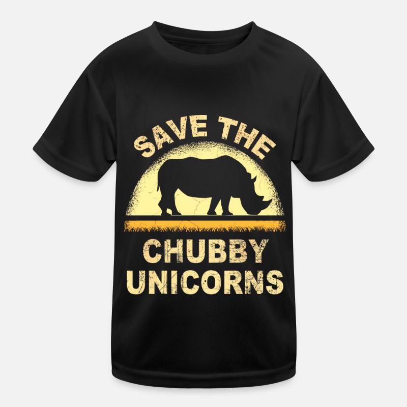 save the chubby uniicorns Kids Functional T-Shirt