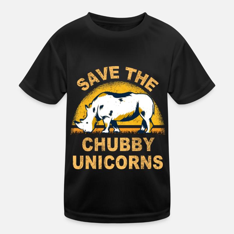 save the chubby uniicorns Kids Functional T-Shirt