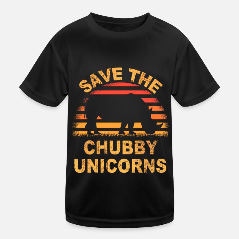 save the chubby uniicorns Kids Functional T-Shirt