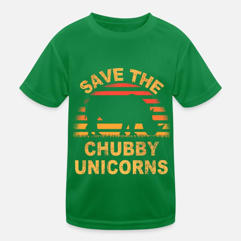save the chubby uniicorns Kids Functional T-Shirt