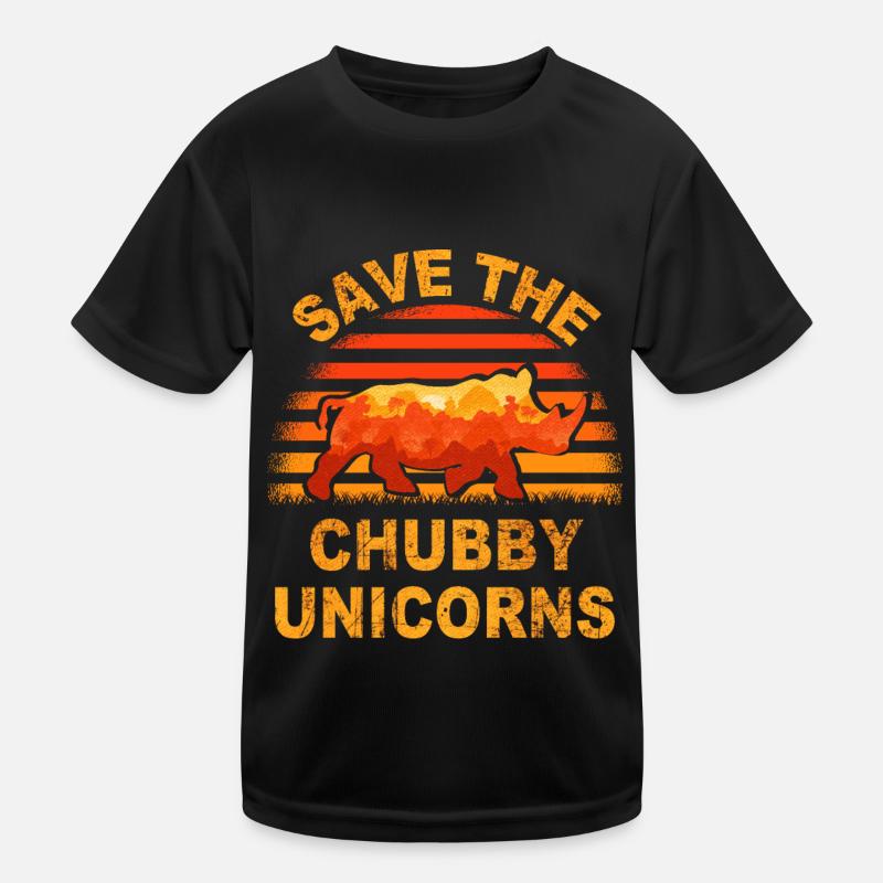 save the chubby uniicorns Kids Functional T-Shirt
