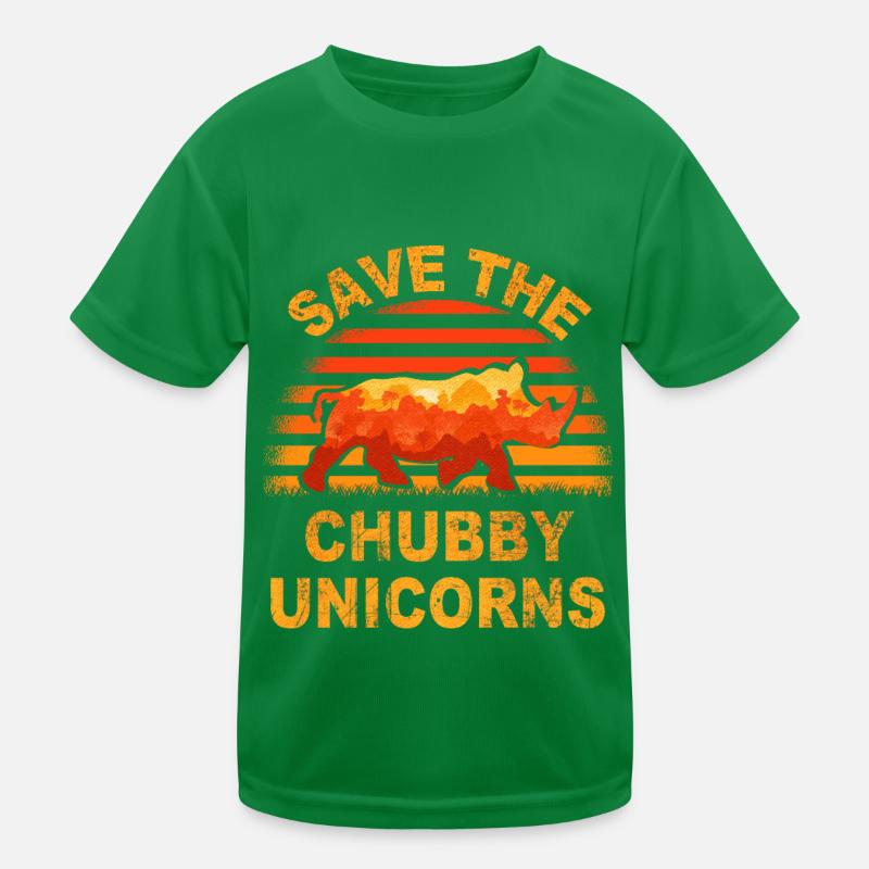 save the chubby uniicorns Kids Functional T-Shirt