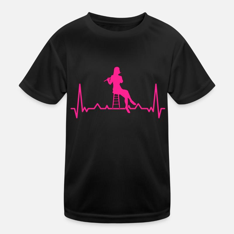 Flute player Flute player - Kids Functional T-Shirt - black
