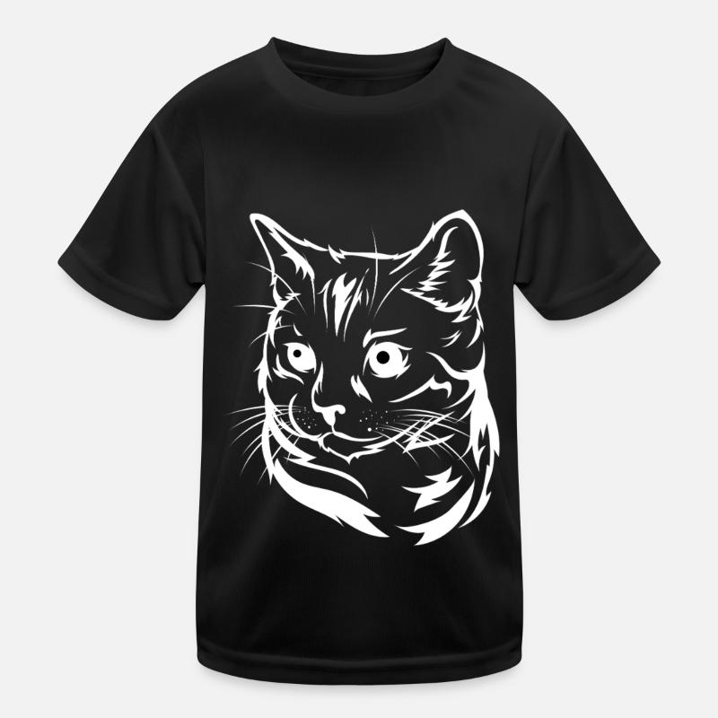 Hypnotic Cat – Funny Cartoon Cat Design Kids Functional T-Shirt