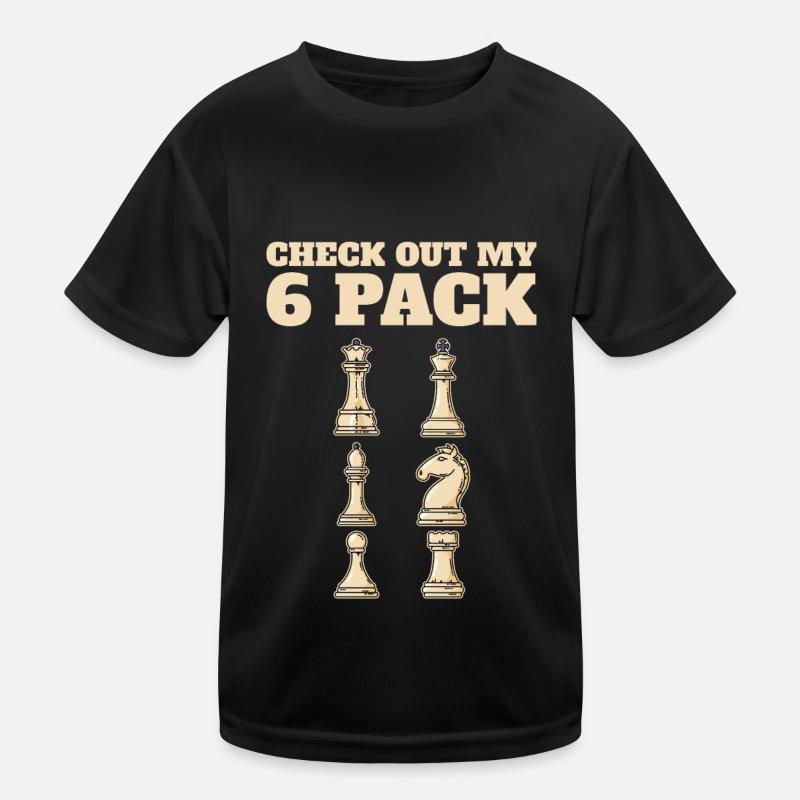 Schach Schachfigur - Kinder Funktions-T-Shirt - Schwarz