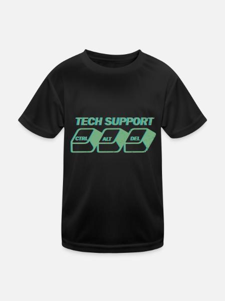 Callcenter Kundendienst Helpdesk - Kinder Funktions-T-Shirt - Schwarz - Vorne
