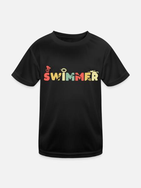 Nageurs nageurs - T-shirt sport Enfant - noir - Devant