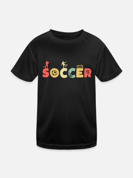 Football rétro Football vintage - T-shirt sport Enfant - noir - Devant