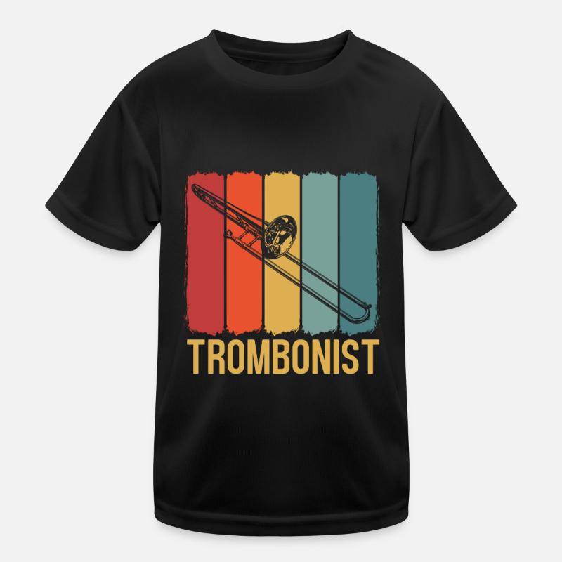 Retro Posaune Vintage Posaune Kinder Funktions-T-Shirt