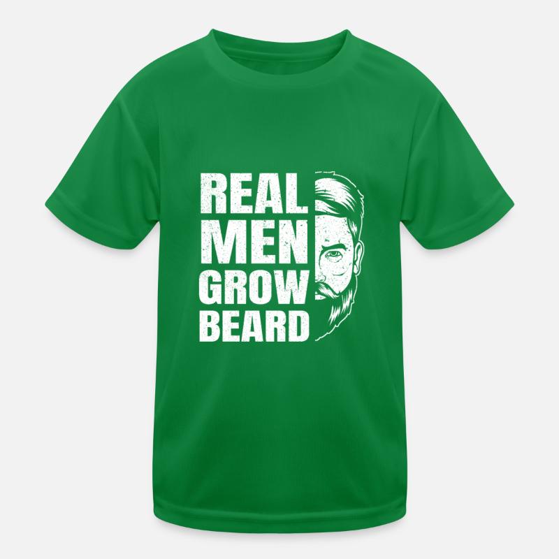 Vollbart Bart Bartträger Hipster Mann Kinder Funktions-T-Shirt