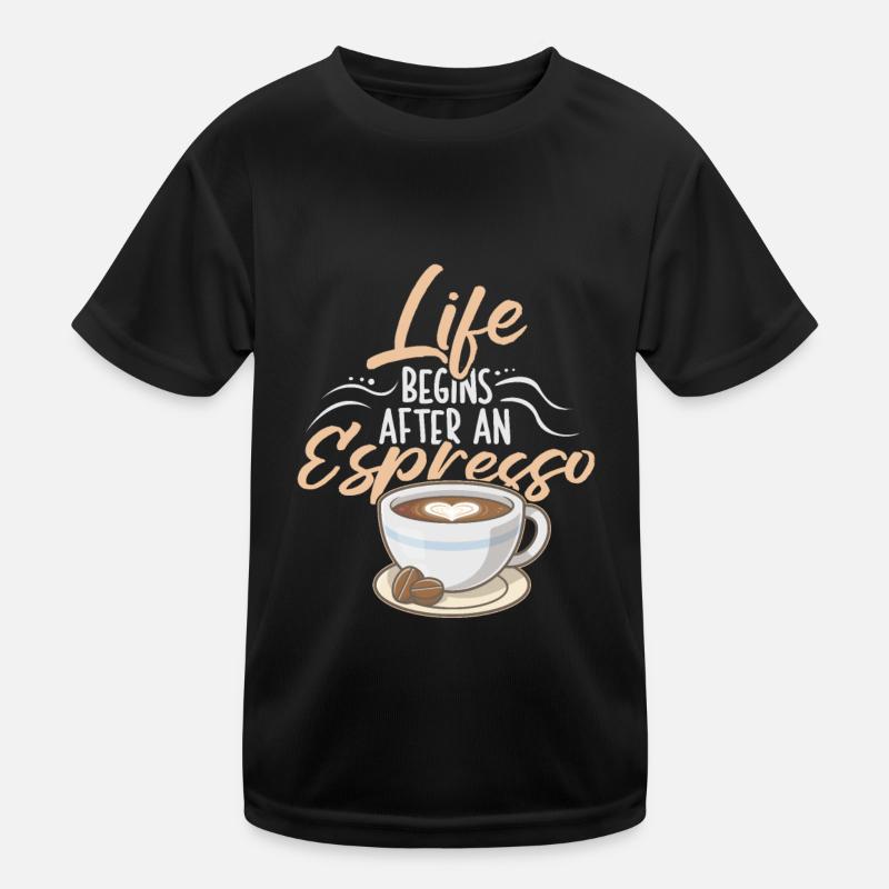 Espresso Kaffee Kinder Funktions-T-Shirt