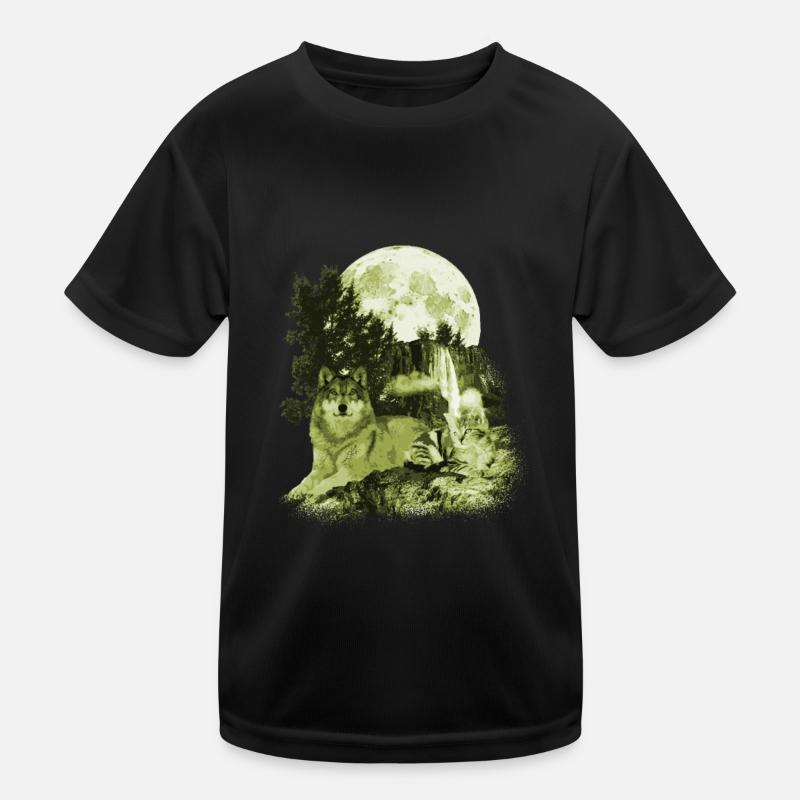 Wolf Kinder Funktions-T-Shirt