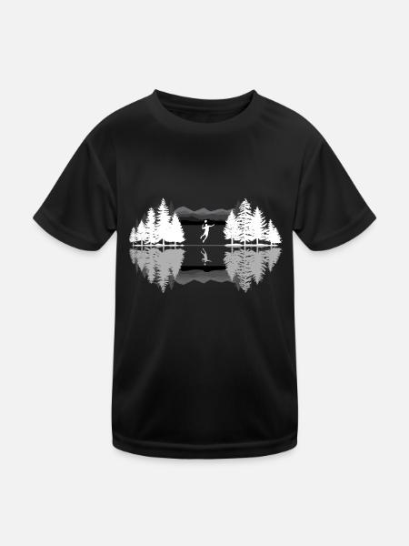 Badminton Federball - Kids Functional T-Shirt - black - Front